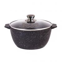 Миниатюра: Кастрюля лит.ал 4л АП Гранит black Induction Pro