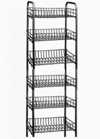 Миниатюра: Стеллаж 6-ти секц. черный 189*64,5*29см