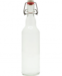 Миниатюра: Бутылка 300мл стекло бугельная с пробкой,бесцветная