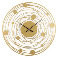 Миниатюра: Часы настенные круг д50см из металла,плавный ход,открытая стрелка,золото Молекула