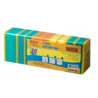 Миниатюра: Губка д/посуды 10шт DOMINA MIDI 9*6*2,5 (40шт)
