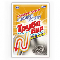Миниатюра: Средство от засоров д/кухни Трубобур 90гр активные гранулы