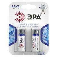 Миниатюра: Батарейка АА ЭРА LR6-2BL SUPER Alkaline 2шт в блистере