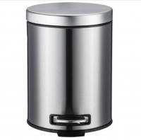 Миниатюра: Ведро д/мусора нерж. 5л с педалью с доводчиком