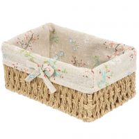 Миниатюра: Корзина 20*13*9см плетеная,прямоуг.,бежевая