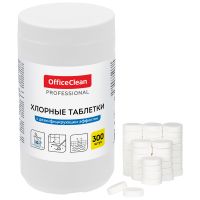 Миниатюра: Хлорные таблетки 300шт OfficeClean Professional, с дезинфицирующим эффектом