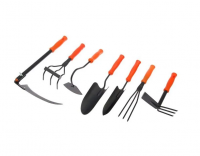 Миниатюра: Набор садового инструмента 7пр (вилка, совок, рыхлитель, мотыж., коса, корнеуд)