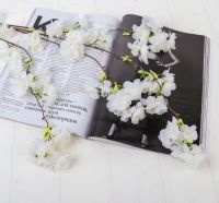 Миниатюра: Цветок искусствен.4*124 см, Яблоневый цвет белый