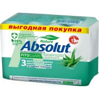 Миниатюра: Мыло 4*75г антибактериальное ABSOLUT КОМПЛЕКТ Алоэ без триклозана