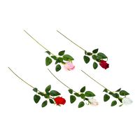 Миниатюра: Цветок искусственный в виде открытой розы, 51 см, пластик, 5 цветов