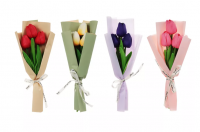 Миниатюра: Букет тюльпанов, материал PU, 36х13 см 4 цвета