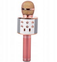 Миниатюра: Микрофон беспроводной Комплектация: караоке микрофон, USB-кабель, инструкция. (Цвет: розовое золото.