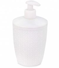 Миниатюра: Диспенсер-Дозатор для жидкого мыла Вязаное плетение (белый)