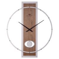 Миниатюра: Часы настенные круг д50см из металла и дерева с маятником,плавный ход,открытая стрелка Баланс