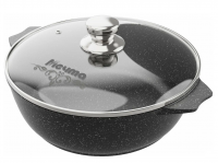 Миниатюра: Жаровня 4л 28см АП Гранит black Induction Pro