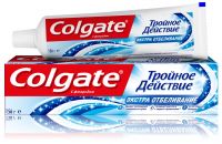 Миниатюра: Зубная паста Колгейт 100мл Тройное действие экстра отбел.