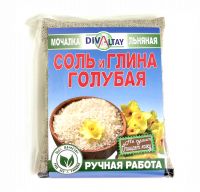 Миниатюра: Мочалка льняная д/тела Соль и Голубая глина