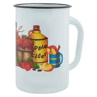 Миниатюра: Кружка эм. 1,5л б/кр,деколь белый