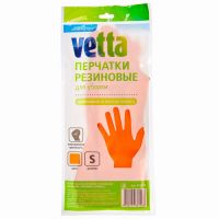 Миниатюра: Перчатки резиновые спец. для уборки оранжевые S VETTA