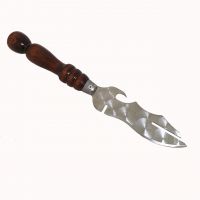 Миниатюра: Шампур вилка-нож 500*12*2мм деревянной ручкой нерж.