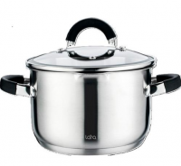 Миниатюра: Кастрюля нерж. 2,9л 18*11,5см ст/кр.,индукция LARA