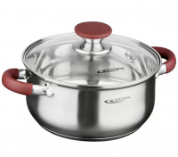 Миниатюра: Кастрюля нерж. 4,0л БЕРТА ст./кр. 22*11см