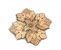 Миниатюра: Подставка под горячее кедровая Виноград