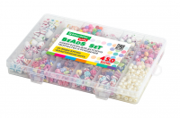 Миниатюра: Набор BEADS SET для творчества и рукоделия, 450 бусин, 24 вида, нить, BRAUBERG KIDS