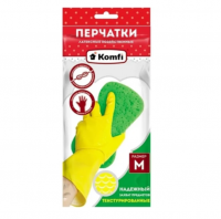 Миниатюра: Перчатки хоз.латексные М Komfi