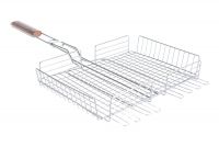 Миниатюра: Решетка для барбекю ECOS-22002D глубокая (Хром, р-р 35x25х6см)