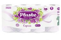 Миниатюра: Туалетная бумага Plushe Deluxe Light Сирень 3сл 8рулонов по 15м белый,фиолетовый, аромат./8