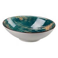 Миниатюра: Салатник 20*14*6см 500мл фарфор Тexture Dark Green Lines P.L. Proff Cuisine