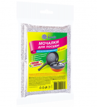 Миниатюра: Губка д/посуды 2шт в метал. оплетке д/тефлона Insula/Русалочка