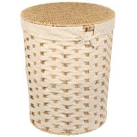 Миниатюра: Корзина д/белья 43*52*38см, плетеная, бумага, с крышкой