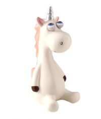 Миниатюра: Копилка д/денег 9*10,9*20,3 см «Единорожик-пучеглаз», керамика