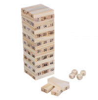 Миниатюра: Настольная игра Падающая башня, дерево, 5,5*5,5*18,5см