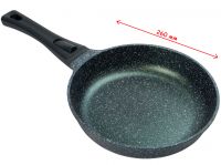 Миниатюра: Сковорода 26*5,5см лит.ал. с пласт. ручкой АП,б/кр Induction