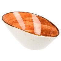 Миниатюра: Салатник 11,5*8,5см 100мл фарфор Fusion Brown Shore P.L. Proff Cuisine