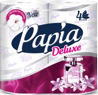 Миниатюра: Туалетная бумага PAPIA Delux Dolce Vita 4сл.4рулона белая