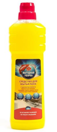 Миниатюра: Средство д/мытья полов 1л Лимон ВЫГОДНАЯ УБОРКА, арт. 2452