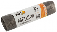 Миниатюра: Мешки д/мусора Рыжий кот, 60л (20шт/рул) черные