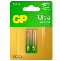 Миниатюра: Батарейка щелочная GP G-tech LR03 ULTRA ALKALINE 24AUA21-2CRSBC2 BL2-20/160