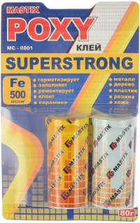 Миниатюра: Клей эпоксидный, MASTIX SUPERSTRONG, cуперпрочный 80гр.