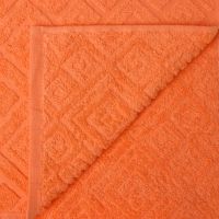 Миниатюра: Полотенце махровое 50*90 Э1/320 (Геометрия, Ярко-оранжевый)