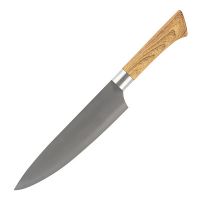 Миниатюра: Нож с пластиковой рукояткой под дерево FORESTA поварской 20см