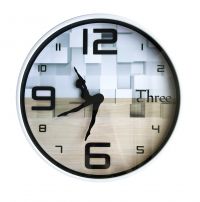 Миниатюра: Часы настенные, 30 см, круглые, пластик, стекло