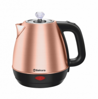 Миниатюра: Чайник эл. 2л 1800Вт,нерж.корпус,диск,а/о при закипании и без воды,медь/черный