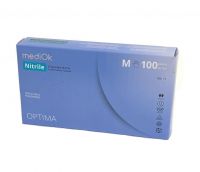 Миниатюра: Перчатки хоз. нитрил М 50пар Nitrile OPTIMA неопудр,голубые
