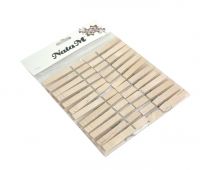 Миниатюра: Прищепки деревянные в наборе 24шт Цвет: светлое дерево