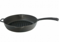 Миниатюра: Сковорода-гриль чугун 24см без крышки,литая ручка
